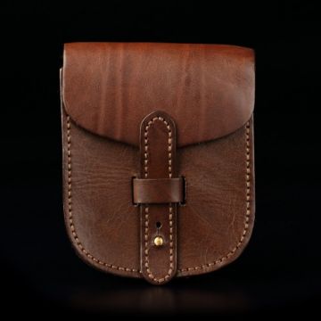 倉吉0014    騎士經典 植鞣革手工包 挎包 腰包