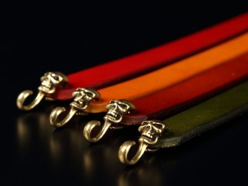 倉吉0750    純銅骷髏頭 植鞣革手作手腕帶