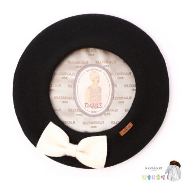 西班牙ELOSEGUI  兒童ISI貝雷帽EL ISI06103N 天鵝絨黑